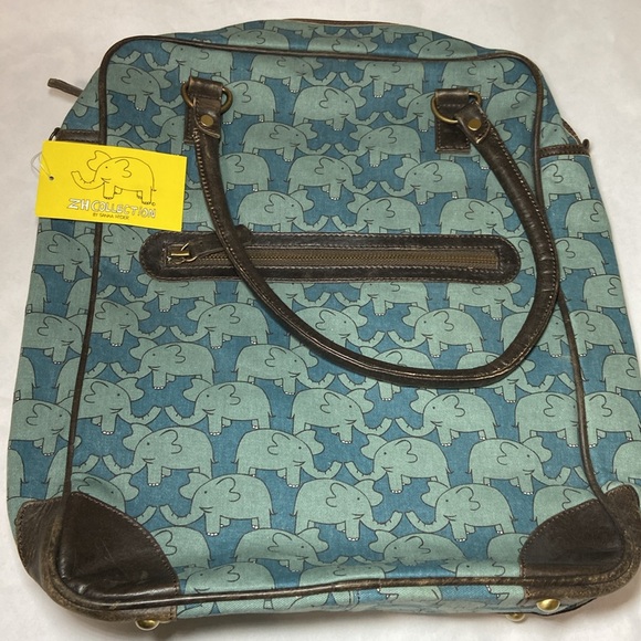 NWT ZH Collection by Sanaa Hyder Elephant Tote Bag - Picture 4 of 8